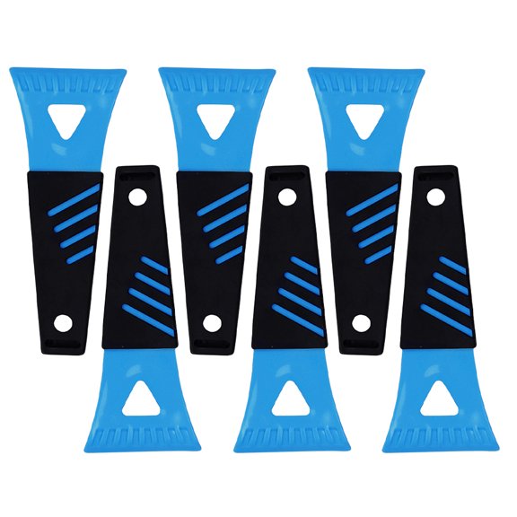 OUNONA 6Pcs Plastic Ice Scraper Car Snow Removal Device Sky Blue Portable Frost and Ice Scraper