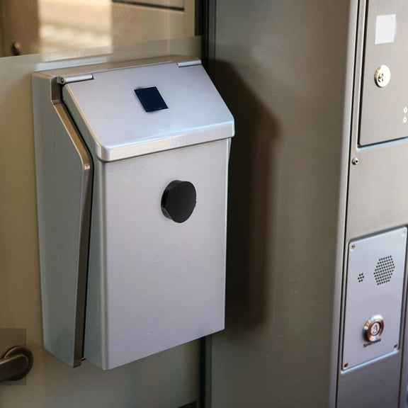 OUNONA 6Pcs Plastic Rainproof Trash Bin Covers Black Lock Lid Protective Rain Cover for Outdoor Use