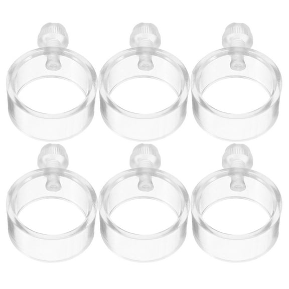 OUNONA 6-Pack Plated Plastic Flagpole Mounting Brackets Clips for Secure Outdoor Flag Display