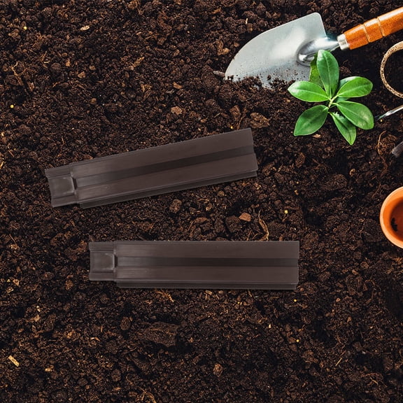 OUNONA 6Pcs Outdoor Plastic Planter Stand Legs Coffee Color for Raised Garden Beds