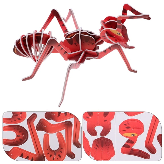 OUNONA 6Pcs Cardboard Ant Puzzle 3D Insect Model Science Education Stem Experiment Set