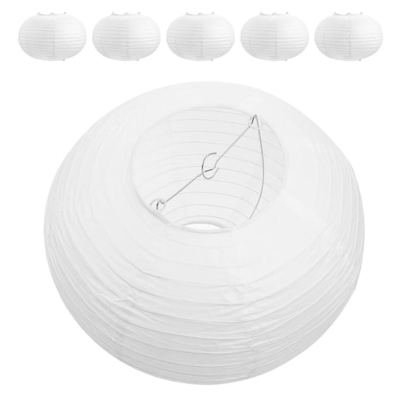 OUNONA 6Pcs Replacement White Paper Lampshade Soft Light Diffuser for Pendant Lamp Decor