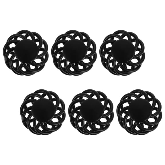 OUNONA 6Pcs Retro Black Metal Birdcage Door Pull Handles Zinc Alloy Cabinet and Wardrobe Accessories