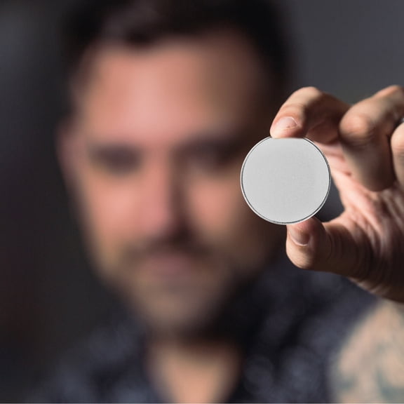 OUNONA 6Pcs Round Silver Metal Blanks for DIY Laser Engraving and Custom Commemorative Coins