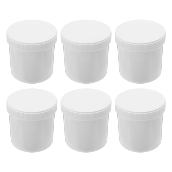 OUNONA 6Pcs Screw Top Airtight Jars for Pantry Storage of Snacks Protein Powder