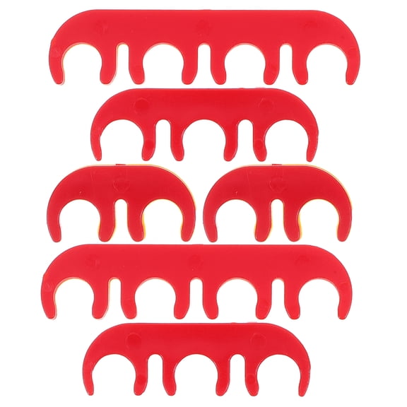 OUNONA 6-Pack Red Plastic Wire Retainers for Car Engine Wire Management and Organization