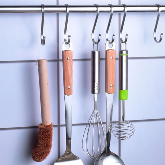 OUNONA 6Pcs Stainless S Hooks for Jeans Organization in Home Use