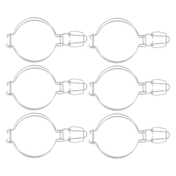 OUNONA 6Pcs Stainless Steel Sealing Clips for Glass Jars with Spring Buckle Lock