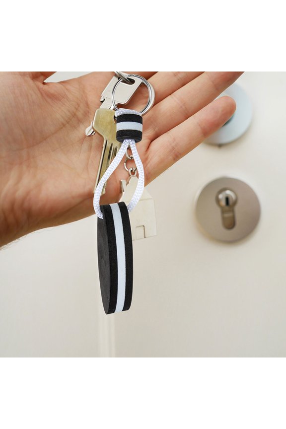 6Pcs Surfboard Key Rings Black Floating Keychain for Outdoor Water Activities