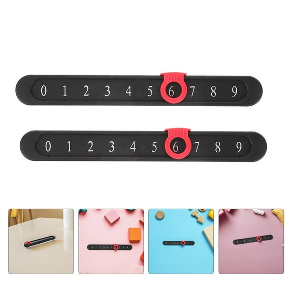OUNONA 6Pcs Foosball Score Marker Bars Black Plastic Table Football Score Counters for Easy Installation