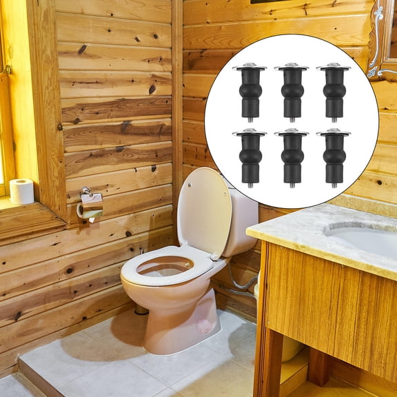 OUNONA 6Pcs Toilet Lid Bolts Stainless Steel Toilet Seat Accessories for Home Use Durable and Rust Resistant
