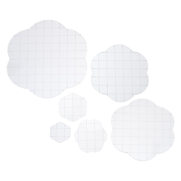 OUNONA 6-Pack Clear Acrylic Stamp Positioning Blocks with Floral Patterns for Precise Crafting and Projects