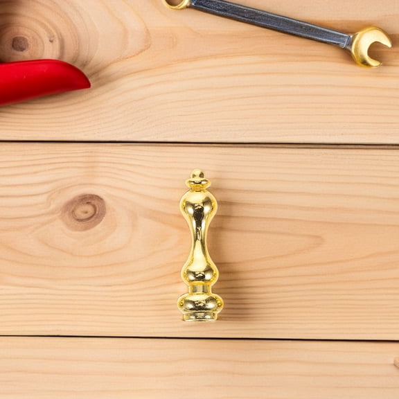 OUNONA 6Pcs Versatile Golden Metal Post End Caps for Glass Railing and Cabinet Furniture Hardware