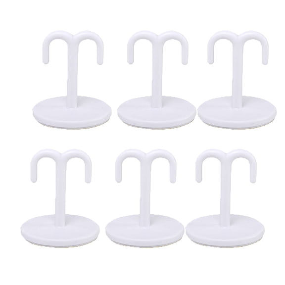 OUNONA 6-Pack Over Door Hanging Hooks, ABS Overhead Hangers for Home Organization and Storage Solutions