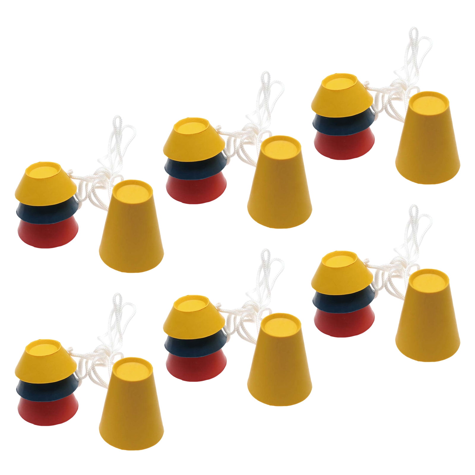 OUNONA 6-Pack Rubber Golf Tees for Driving Range Practice with Bright Assorted Colors and Multiple Height Options