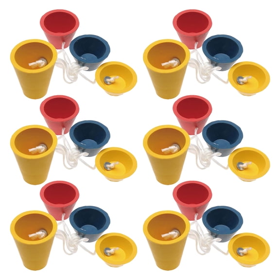 OUNONA 6-Pack Colored Rubber Golf Tees for Driving Range Practice, Golf Training Accessories, and Reusable Set
