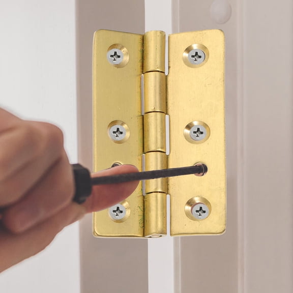 OUNONA 6pcs Box Hinges Drawer Hinges Continuous Small Hinges for Furniture Piano Cabinet Door ( Screws Not Included)