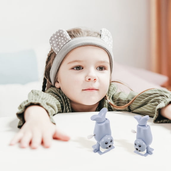 OUNONA 6pcs Clockwork Seal Toys Wind Up Walking Seal Clockwork Toys Cartoon Animal Wind up Toys Birthday Party Favors and Goody Bag Fillers