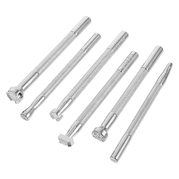 OUNONA 6pcs DIY Embossing Set Working Tools Alloy Steel for Leathercraft Tools Beginners Professionals