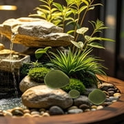 OUNONA 6pcs Realistic Imitation Moss Stones for Sand Table Models, Fake Moss for Home Decor, Centerpieces, Exhibitions, and Crafts