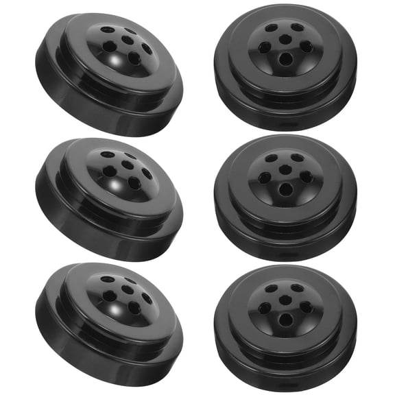 Tineasur 6-Pack Black Plastic Flagpole Bases for Desk, Tabletop Display Stands and Office Decoration Accessories