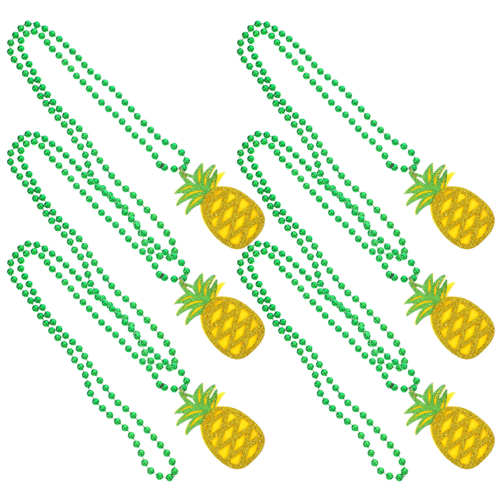 OUNONA 6pcs Pineapple Necklace Hawaiian Party Favors Summer Luau Decorations Tropical Fruit Accessories Classroom Prizes Birthday Party Baby Shower Decorations Photography Props