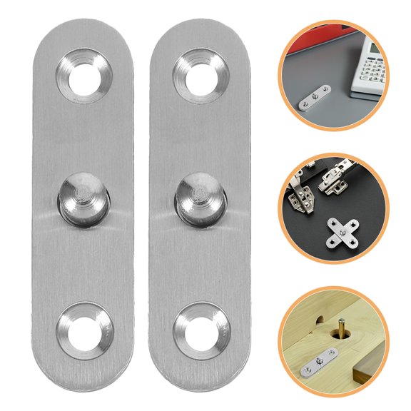 OUNONA 6pcs Pivot Hinge Rotating Hinge Rotatable Door Hinge Universal Hidden Hinge Rotatable Door Pivot Hinges for Windows Door Cabinet Cupboard