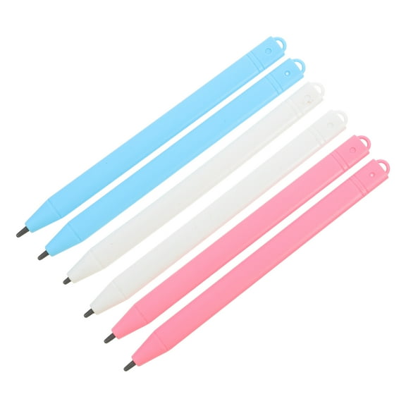 OUNONA 6pcs Plastic Writing Tablets Pen Stylus Drawing Pads LCD Tablets Drawing Stylus for Doodling Toy Tablets Boards Accessories