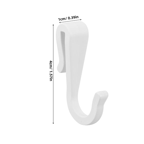Homoyoyo 6-Pack Small White Plastic S Hooks for Hanging Towels, Utensils, Kitchen, Bathroom, and Home Organization