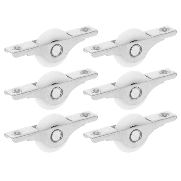 FOLOYORI 6Pcs Sliding Door Cabinet Rollers Metal Iron Nylon for Smooth Quiet Operation