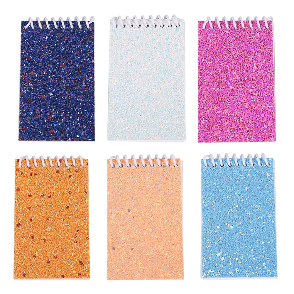 OUNONA 6pcs Top Spiral Steno Pads Aesthetic Pocket Notebooks 80 Pages Each White Paper Colorful Covers Steno Notebooks For Writing Notes