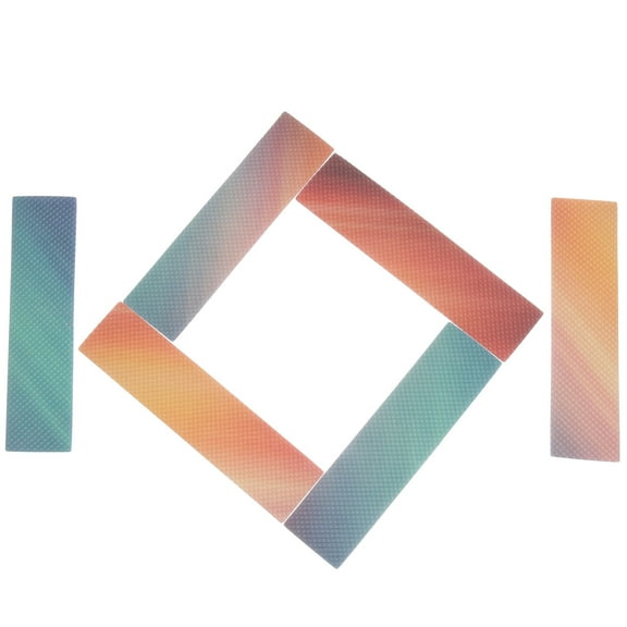 OUNONA 6pcs Uneasy Sensory Stickers Colorful Textured Calming Sensory Strips Breath Calm Stickers