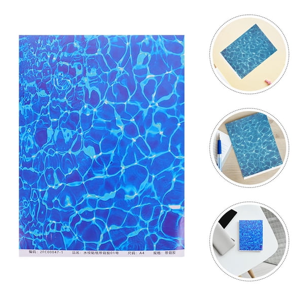 OUNONA 6pcs Water Ripple Sticker Sand Table Paper Sheet Outdoor Micro Landscape Models Realistic Stream Pattern Sheets For Diy Architectural Models Artificial Water Effect Sheets