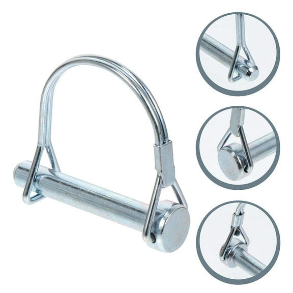 OUNONA 6pcs Wire Lock Pin Long Trailer Coupler Heavy Duty Hitch Locking Pin Safety Shaft for Farm Trailers Tractor Wagons Lawn Garden