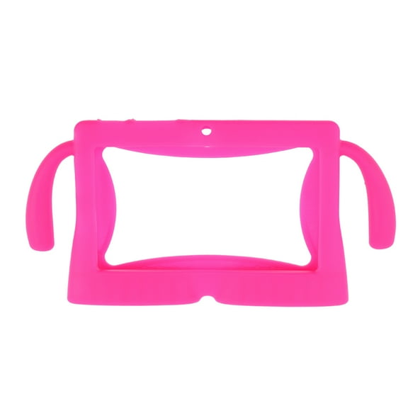 OUNONA 7-Inch Silicone Gel Protective Case for Q88 Kids Tablet PC, Shockproof Cover in Rose Red