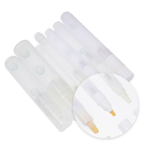 OUNONA  7 Pcs Simple Paint Pen Shells Graffiti White Permanent Marker