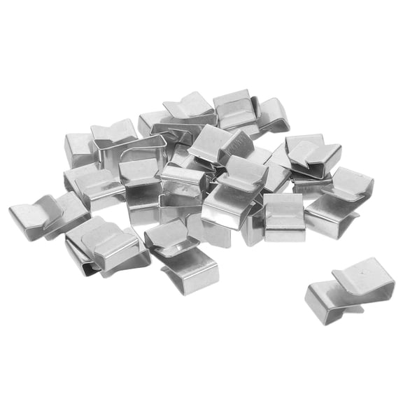 OUNONA 75Pcs Weather Resistant Metal Wire Clips for Solar Panel and Trailer Frame Cable Securing