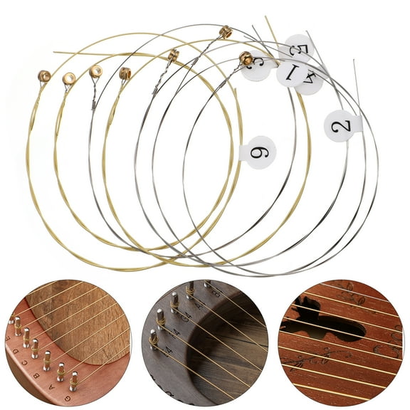 OUNONA 7pcs Harp Strings Lyre String Set Music Instrument Accessories Replacement Strings for Harp Lyre