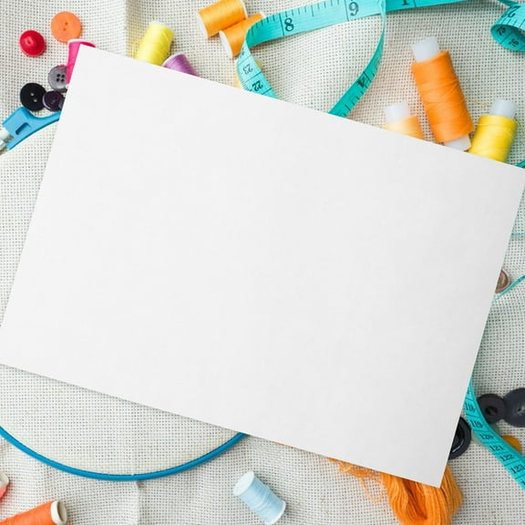 OUNONA 7pcs Water Soluble Embroidery Self Adhesive Non Woven Fabric Embroidery Paper For Diy Projects Clothing Home Decorations