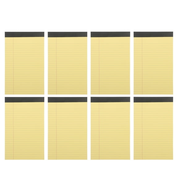 WEAVILUX Notepad for Work Yellow Paper 8Set for Lawyers