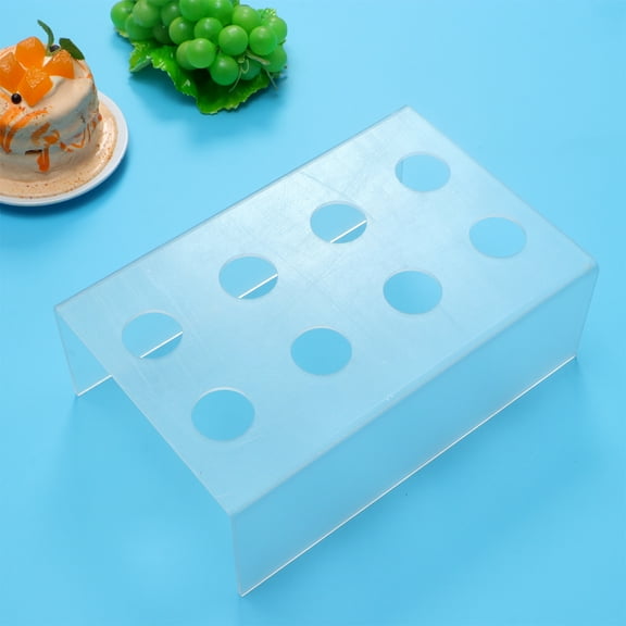 OUNONA 8 Holes Cupcake Display Cone Holder Support for Small Tube Stand Show Rack Ice Cream