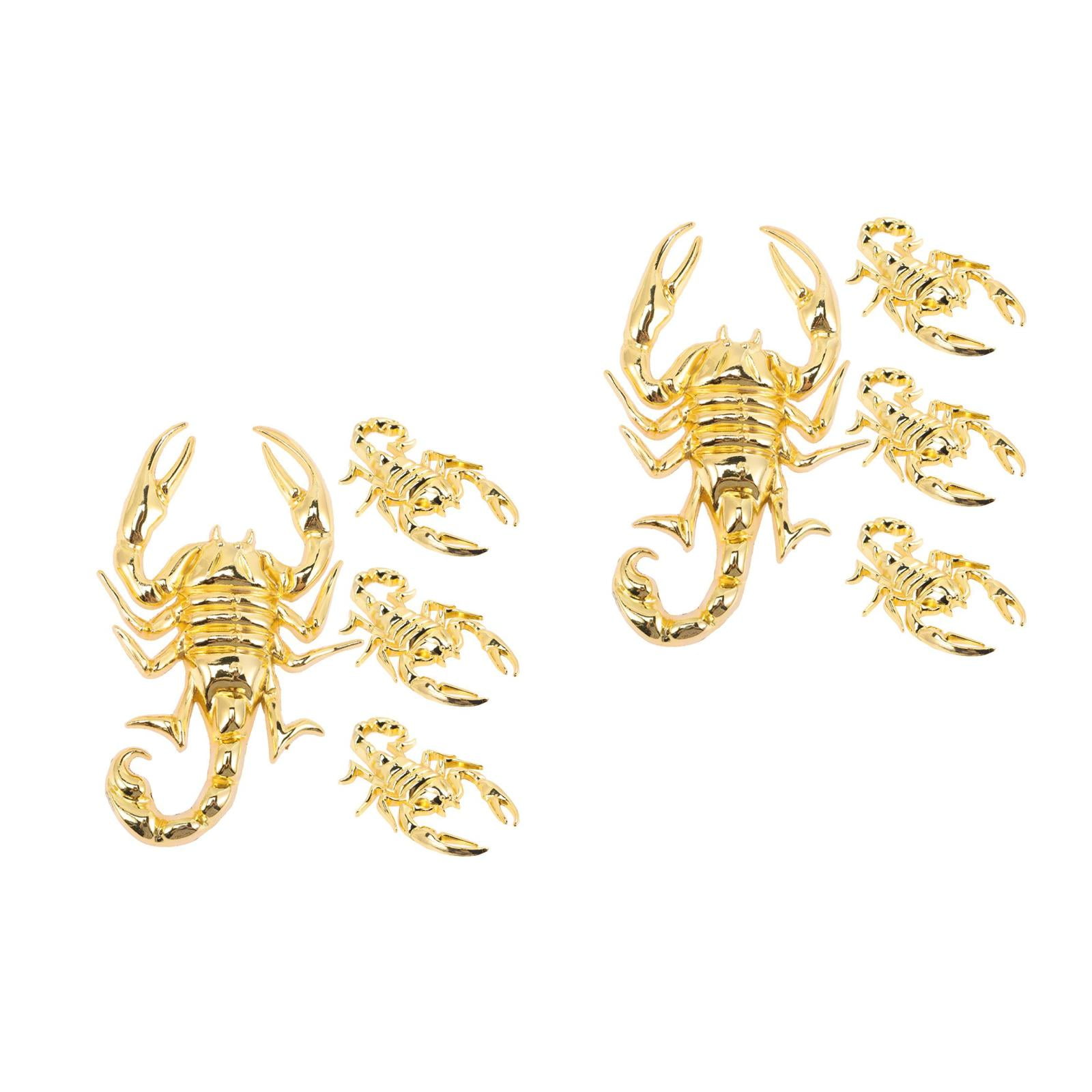OUNONA 8 PCS Car 3D Scorpion Car Decal Sticker Car Exterior Decoration Metal Car Badge Automotive Badge for Men and Women