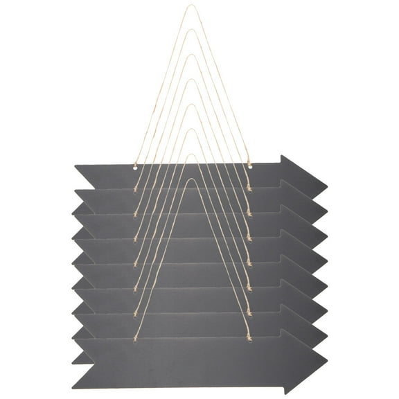 OUNONA Wooden Arrow Sign for Decor Double Sided Chalkboard Black Color 8 Pieces Perfect for DIY Business