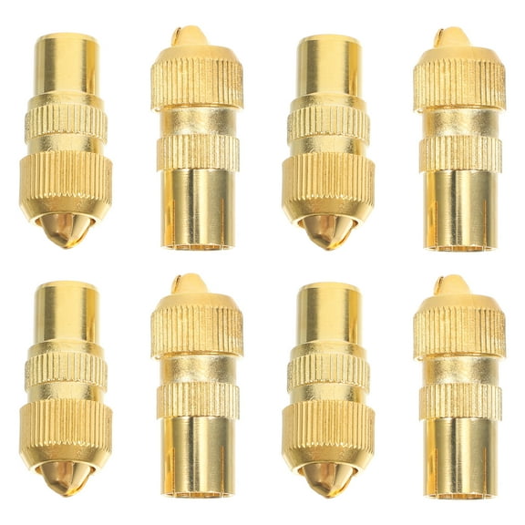 OUNONA 8pcs Male Plug TV Connector 9.5mm Adapter Set for DIY Cable TV Antenna Enhanced Signal Transmission Easy Installation