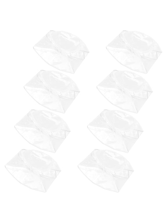 Pe Transparent Rain Bonnet Waterproof Stylish for Decoration 8Pcs