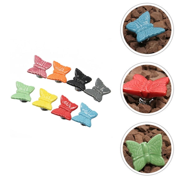 NUOLUX dresser pull handles Cabinet Pull Handle Ceramic Homeowners Kitchen Renovation 8Pcs
