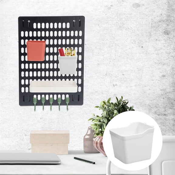 OUNONA 8 Pcs Organization Peg Pegboard Storage Bin Office