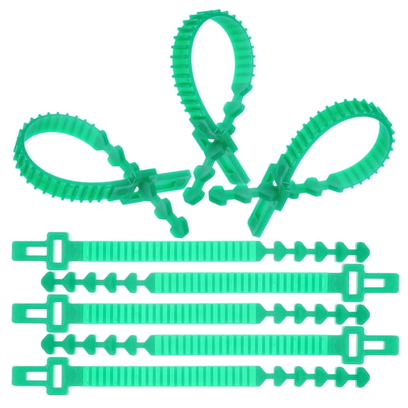 NUOLUX 8Pcs Plant Support Straps Green Tree Ties for Staking with Strong Flexible Material