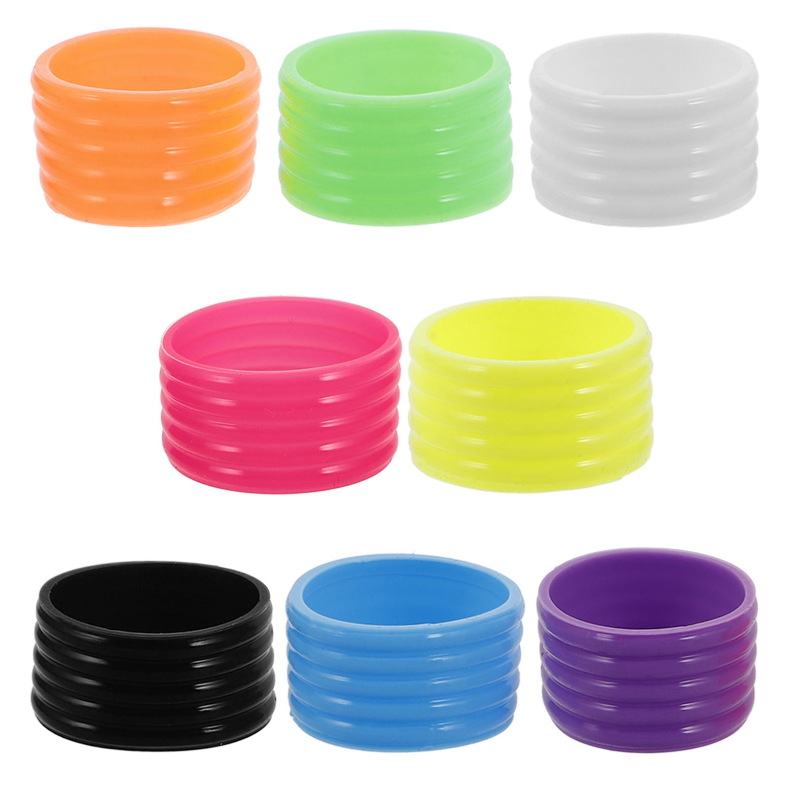 OUNONA 8 Pcs Tennis Racket Grip Replacement Silicone Racket Grip Rings ...