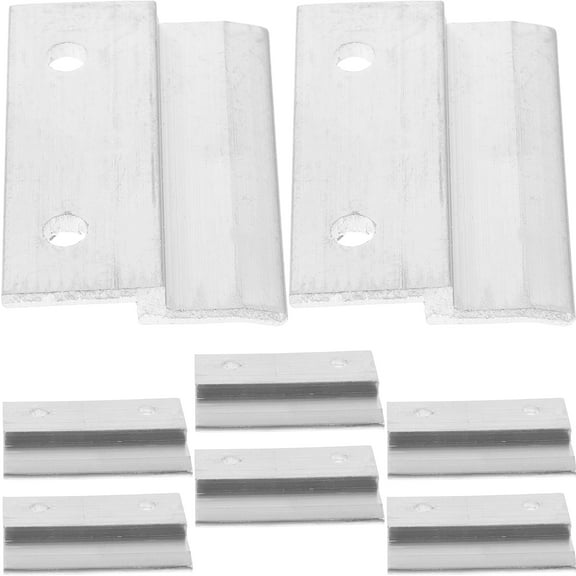 OUNONA 8 Pcs Wainscoting Mirror Brackets Heavy Duty Picture Hooks French Cleat Wall Mounted Clothes Silver